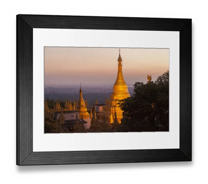 Framed Print : Mandalay Hill, Sutaungpyei Pagoda, Myanmar Framed Print : Mandalay Hill, Sutaungpyei Pagoda, Myanmar