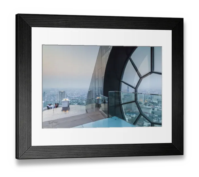 Framed Print : Thailand, Bangkok. Riverside, visitors to The Breeze Restaurant at the Lebua Hotel Framed Print : Thailand, Bangkok. Riverside, visitors to The Breeze Restaurant at the Lebua Hotel