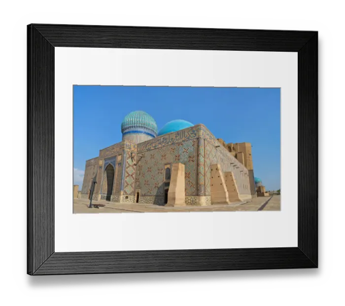 Framed Print : Mausoleum of Khoja Ahmed Yasawi, UNESCO World Heritage Site, Turkestan, Kazakhstan