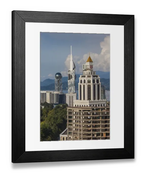 Framed Print : Georgia, Batumi. View of city skyline Framed Print : Georgia, Batumi. View of city skyline