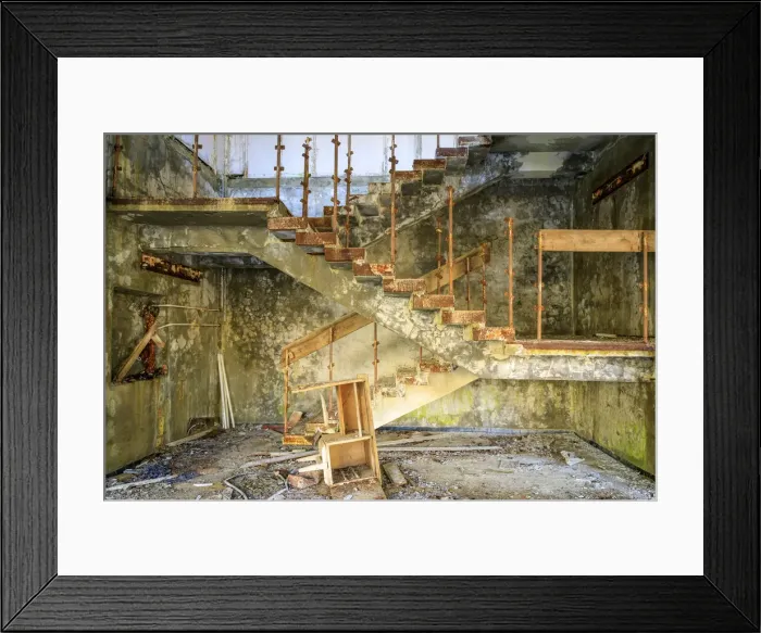 Framed Print : Ukraine, Pripyat, Chernobyl. Staircase Framed Print : Ukraine, Pripyat, Chernobyl. Staircase