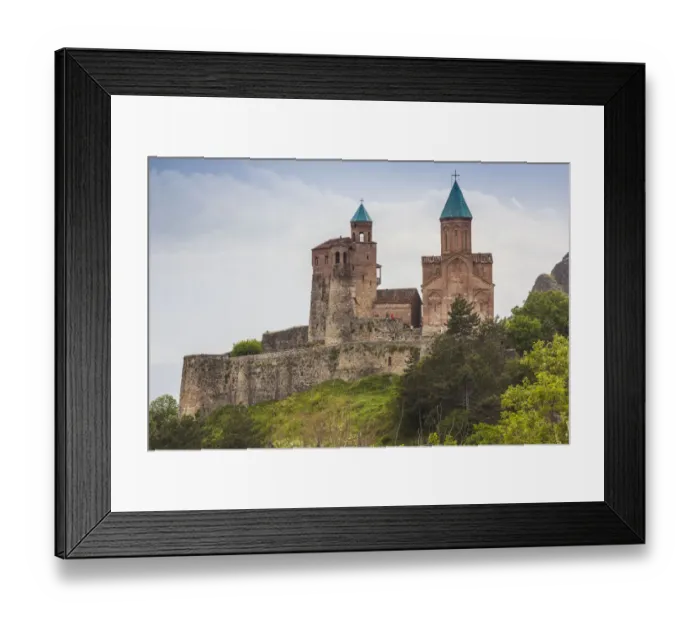 Framed Print : Georgia, Kakheti, Gremi. Gremi Fortress, 15th century castle from the time that Gremi had