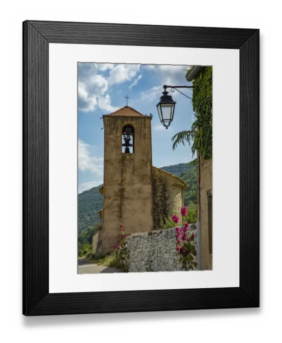 Framed Print : Hollyhocks flowers blooming in Provence region of Southern France Framed Print : Hollyhocks flowers blooming in Provence region of Southern France