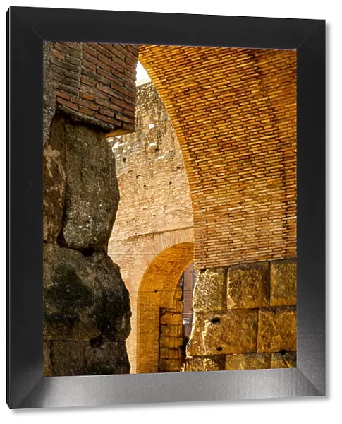 Italy, Rome. Piazzale Labicano, arch to Porta Maggiore (Greater Gate