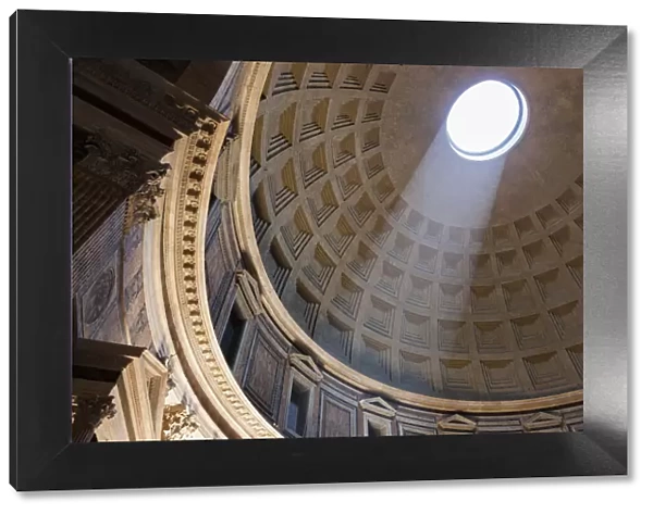 Italy, Rome, Pantheon interior with shaft of light