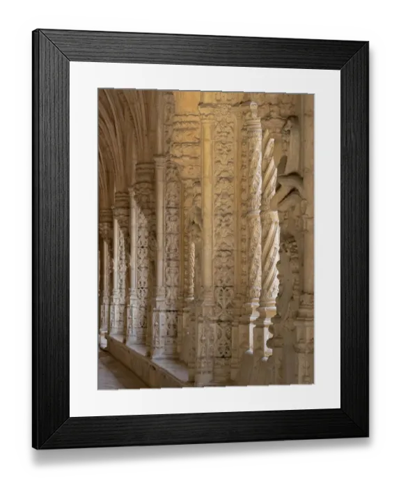 Framed Print : The two storied cloister. Mosteiro dos Jeronimos (Jeronimos Monastery Framed Print : The two storied cloister. Mosteiro dos Jeronimos (Jeronimos Monastery