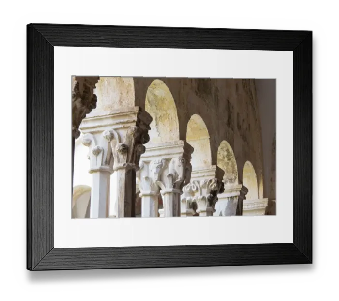 Framed Print : Croatia, Dubrovnik. Walled old city, Franciscan Church and Monastery cloister Framed Print : Croatia, Dubrovnik. Walled old city, Franciscan Church and Monastery cloister