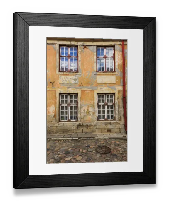 Framed Print : Baltic States, Estonia, Tallinn. Tallinn Old Town, city windows with peeling paint Framed Print : Baltic States, Estonia, Tallinn. Tallinn Old Town, city windows with peeling paint