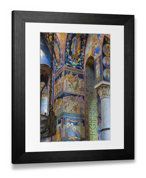 Framed Print : Mosaic painting inside Oplenac Royal Mausoleum, also known as Saint Georges Church Framed Print : Mosaic painting inside Oplenac Royal Mausoleum, also known as Saint Georges Church