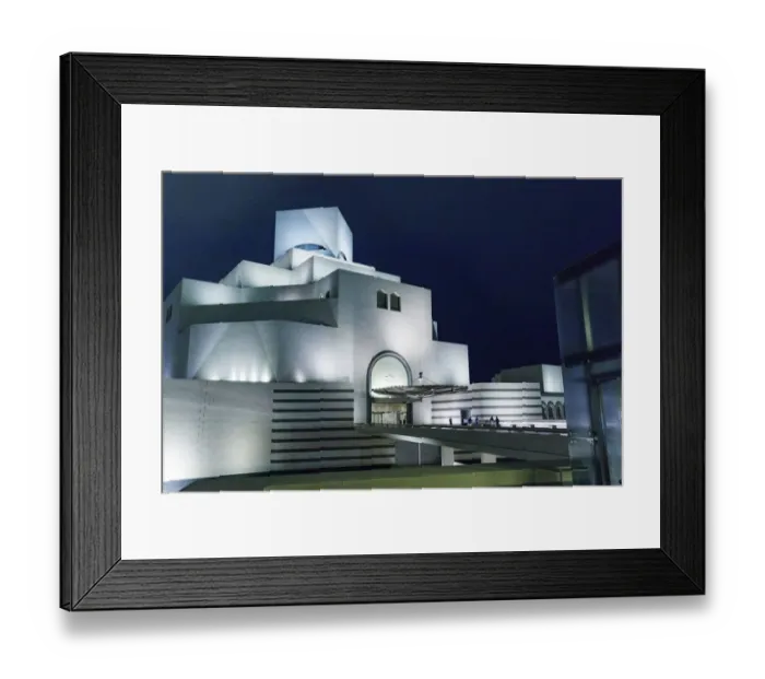 Framed Print : State of Qatar, Doha. Museum of Islamic Art, built 2008. Exterior at night Framed Print : State of Qatar, Doha. Museum of Islamic Art, built 2008. Exterior at night