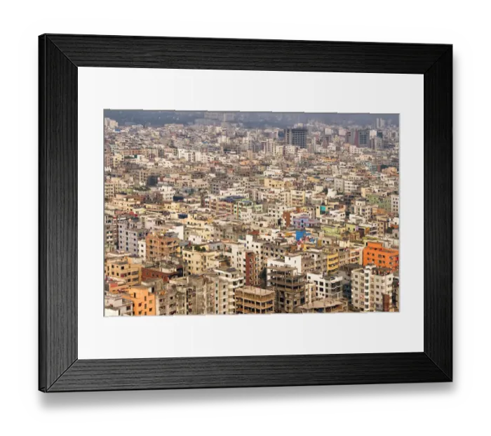 Framed Print : Aerial view of cityscape, Dhaka, Bangladesh Framed Print : Aerial view of cityscape, Dhaka, Bangladesh