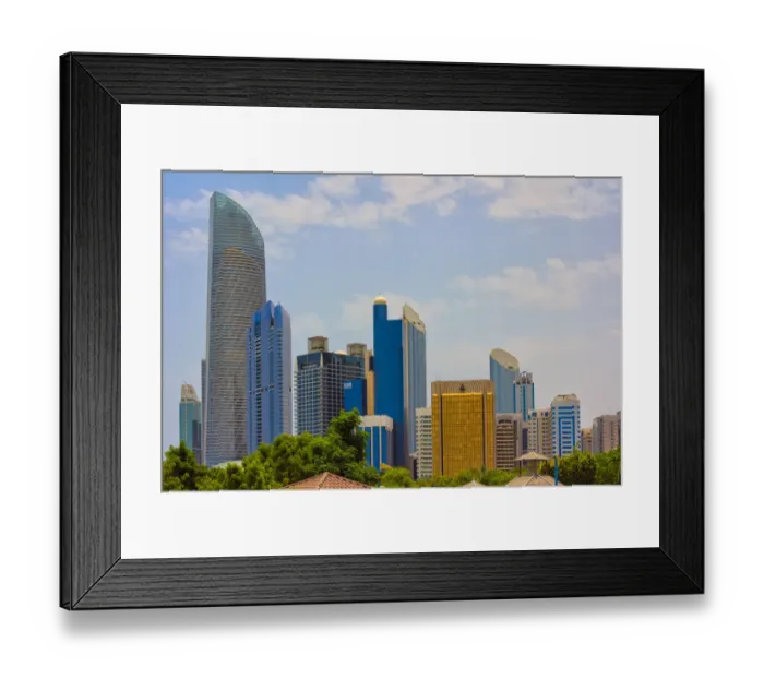 Framed Print : Buildings in downtown, Abu Dhabi, United Arab Emirates Framed Print : Buildings in downtown, Abu Dhabi, United Arab Emirates