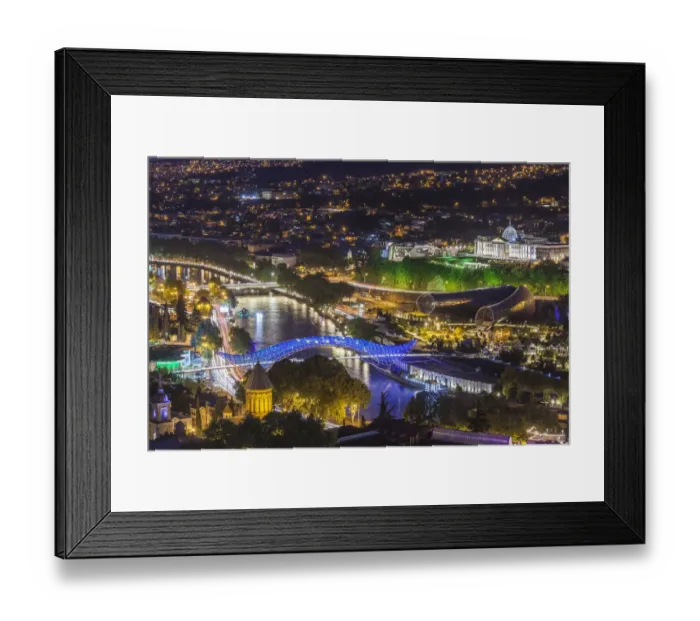 Framed Print : Georgia, Tbilisi. Narikala Fortress, high angle city skyline Framed Print : Georgia, Tbilisi. Narikala Fortress, high angle city skyline