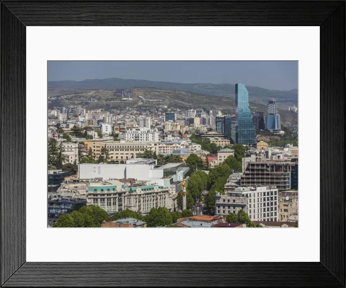 Framed Print : Georgia, Tbilisi. City skyline from Narikala Fortress