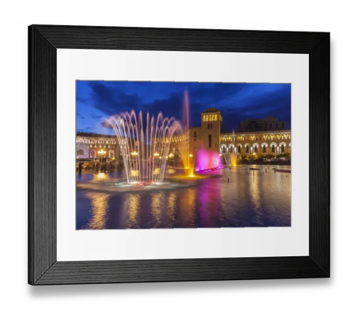 Framed Print : Armenia, Yerevan. Republic Square dancing fountains Framed Print : Armenia, Yerevan. Republic Square dancing fountains