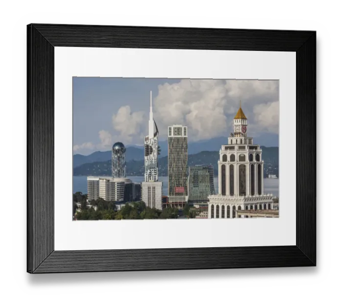 Framed Print : Georgia, Batumi. View of city skyline Framed Print : Georgia, Batumi. View of city skyline