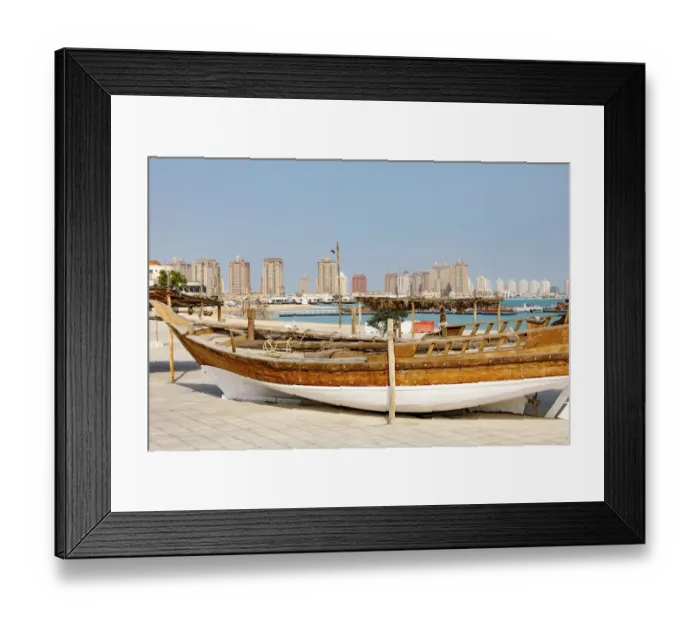 Framed Print : State of Qatar, Doha. Traditional dhow Framed Print : State of Qatar, Doha. Traditional dhow