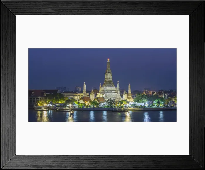Framed Print : Thailand, Bangkok. Thonburi, Wat Arun detail