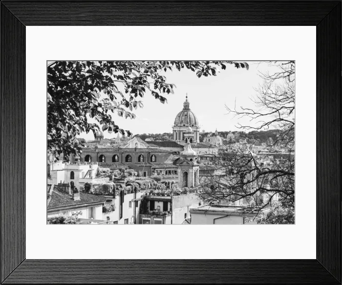 Framed Print : Italy, Rome. St Peters dome from Viale della Trinita dei Monti Framed Print : Italy, Rome. St Peters dome from Viale della Trinita dei Monti