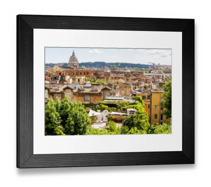 Framed Print : Italy, Rome. St Peters dome from Viale della Trinita dei Monti Framed Print : Italy, Rome. St Peters dome from Viale della Trinita dei Monti