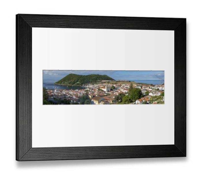 Framed Print : Cityscape. Capital Angra do Heroismo, the historic center is part of UNESCO World