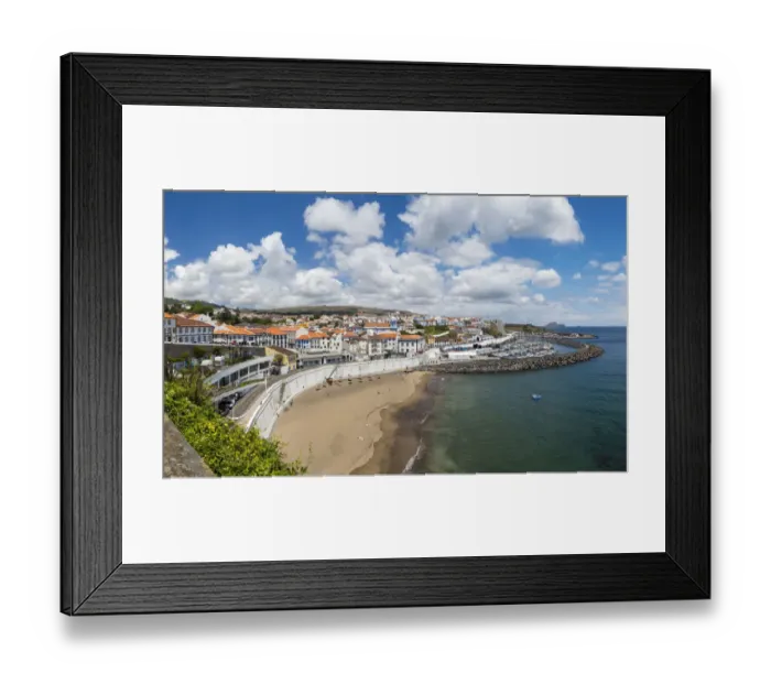 Framed Print : Cityscape. Capital Angra do Heroismo historic center (UNESCO World Heritage Site)