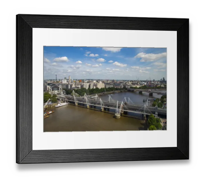Framed Print : Aerial of London from London Eye, England Framed Print : Aerial of London from London Eye, England
