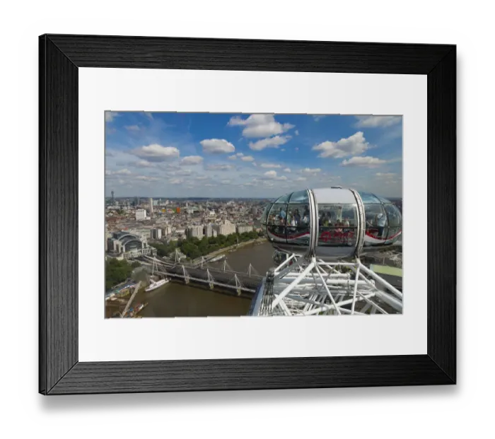 Framed Print : Aerial of London from London Eye, England