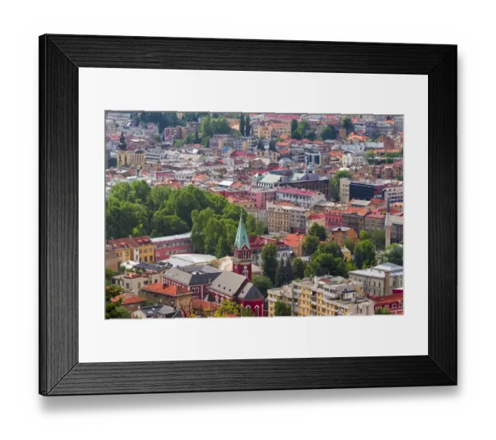Framed Print : Cityscape of Sarajevo, Bosnia Framed Print : Cityscape of Sarajevo, Bosnia