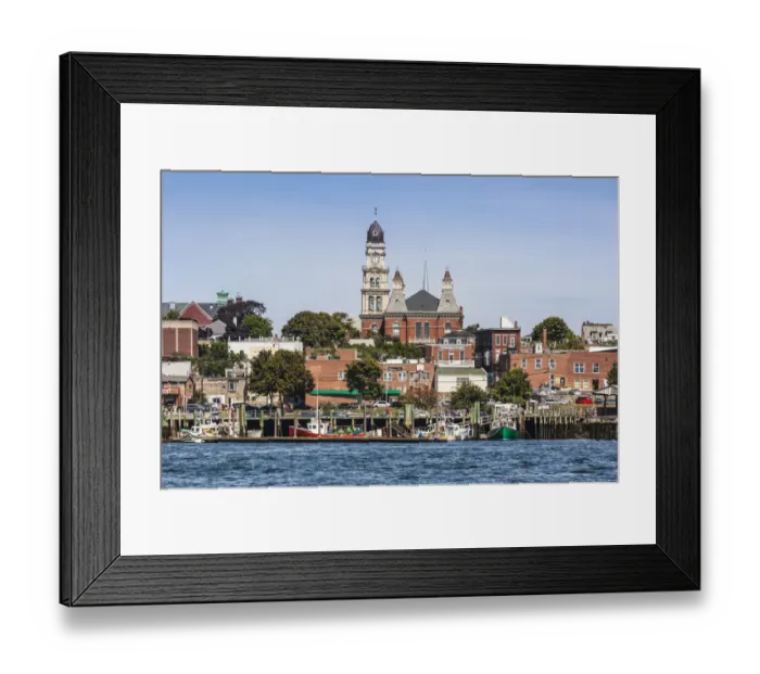 Framed Print : USA, Massachusetts, Cape Ann, Gloucester. Gloucester City Hall
