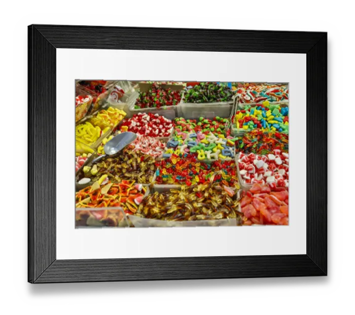 Framed Print : Israel, Jerusalem. Souk Market, candy for sale