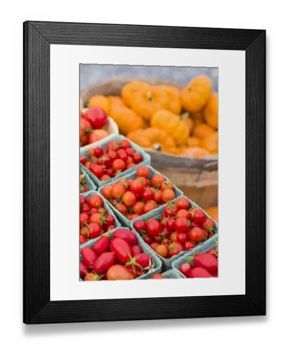 Framed Print : Canada, New Brunswick, Kennebecasis River Valley. Kingston Farmers Market in autumn