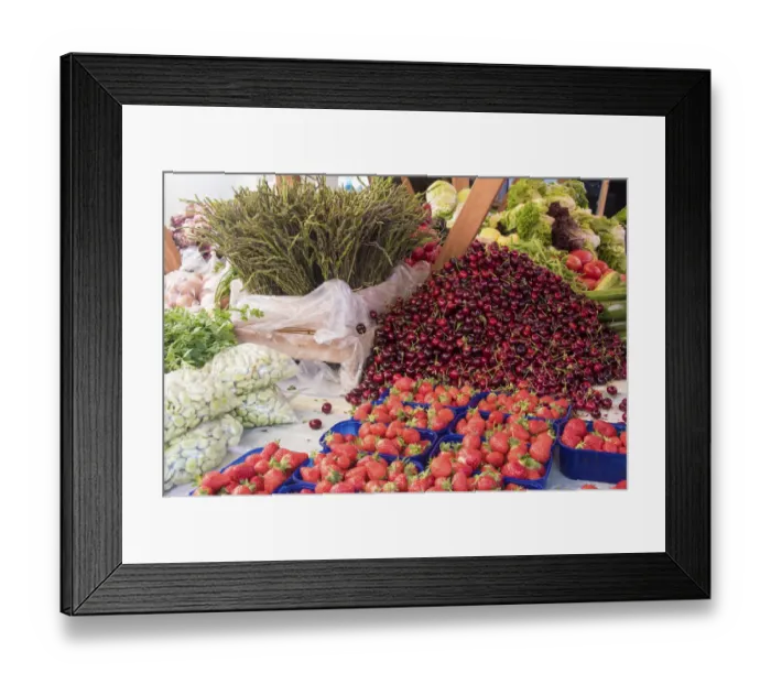 Framed Print : Croatia, Zadar. City Market produce stall bright and colorful. UNESCO Framed Print : Croatia, Zadar. City Market produce stall bright and colorful. UNESCO