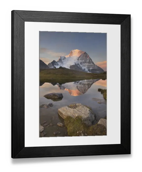 Framed Print : Canada, British Columbia. Sunrise over Mount Robson, highest mountain in the Canadian Framed Print : Canada, British Columbia. Sunrise over Mount Robson, highest mountain in the Canadian
