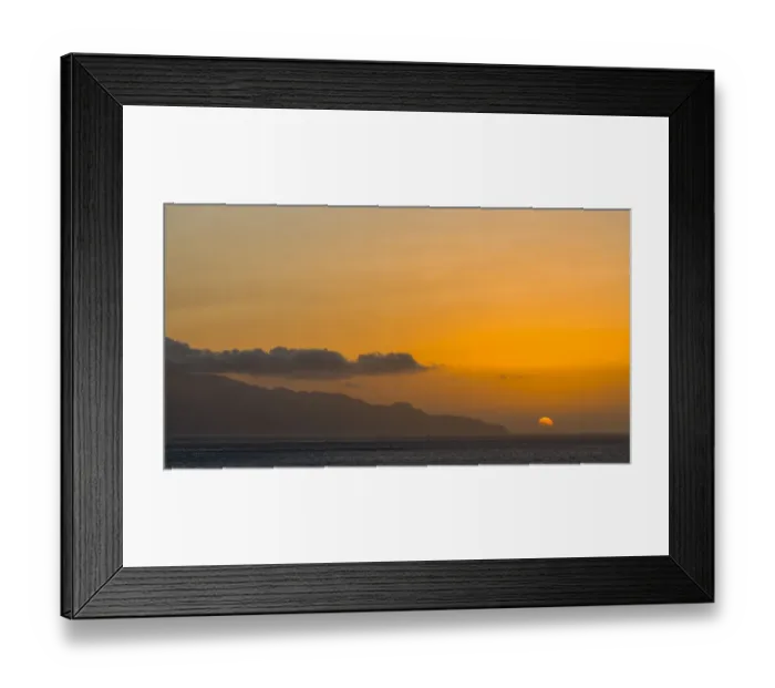 Framed Print : View towards Brava island from Sao Filipe, the capital of the island Framed Print : View towards Brava island from Sao Filipe, the capital of the island