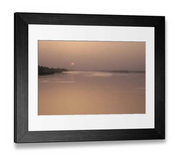 Framed Print : Sunset on the Nile. En Route to Luxor on the SS Sudan, Egypt