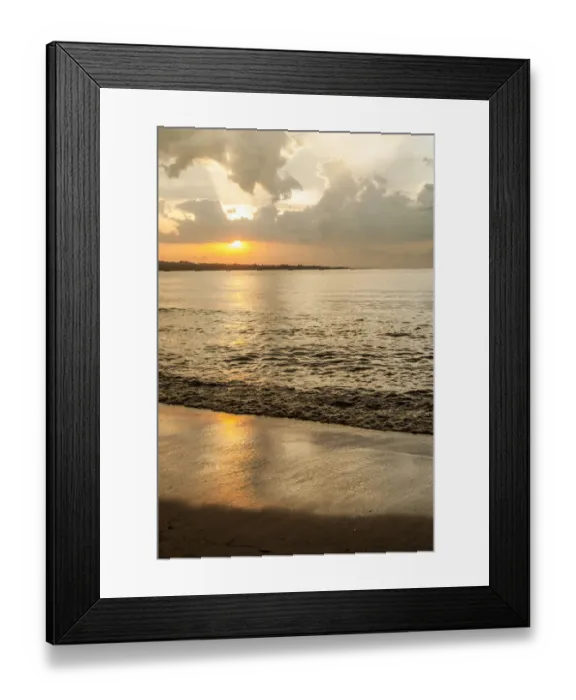 Framed Print : Tanzania. Lake Victoria beach sunset at Tembo Beach