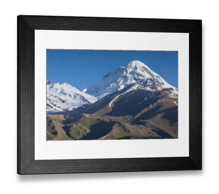 Framed Print : Georgia, Georgian Military Highway, Kazbegi-Stepantsminda. Mt. Kazbek Framed Print : Georgia, Georgian Military Highway, Kazbegi-Stepantsminda. Mt. Kazbek
