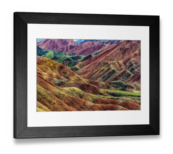 Framed Print : Colorful mountains in Zhangye National Geopark. Zhangye, Gansu Province, China Framed Print : Colorful mountains in Zhangye National Geopark. Zhangye, Gansu Province, China