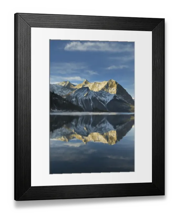 Framed Print : Canada, Alberta. Sunrise over Mount Sarrail and Mount Foch Kananaskis Lake