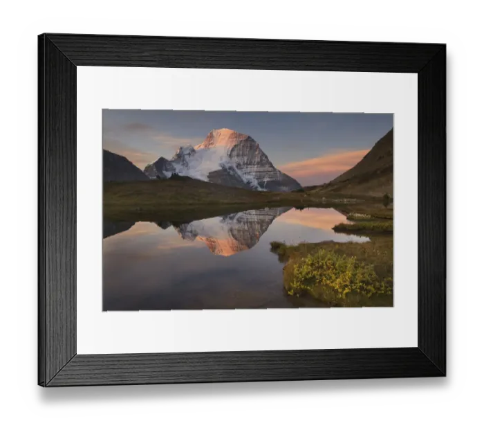 Framed Print : Canada, British Columbia. Sunrise over Mount Robson, highest mountain in the Canadian