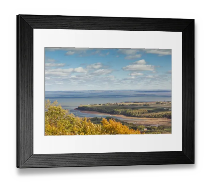 Framed Print : Canada, Nova Scotia, Canning. The Lookoff, elevated view of the Annapolis Valley in Framed Print : Canada, Nova Scotia, Canning. The Lookoff, elevated view of the Annapolis Valley in