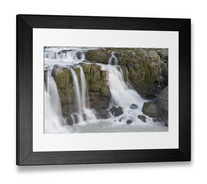 Framed Print : Iceland, Gygjarfoss waterfall. This small waterfall flows through a rather barren Framed Print : Iceland, Gygjarfoss waterfall. This small waterfall flows through a rather barren