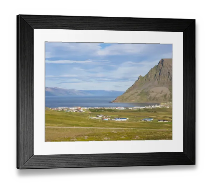 Framed Print : Bolungarvik at coast of Isafardardjup. The Westfjords (Vestfirdir) in Iceland Framed Print : Bolungarvik at coast of Isafardardjup. The Westfjords (Vestfirdir) in Iceland