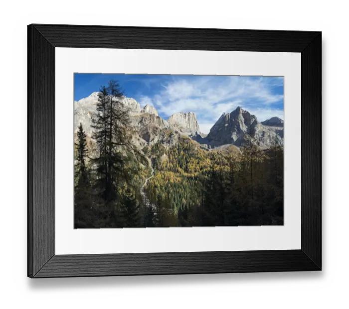 Framed Print : Marmolada from Val Contrin in the Fassa Valley, left Gran Vernel, right Ombreta Framed Print : Marmolada from Val Contrin in the Fassa Valley, left Gran Vernel, right Ombreta