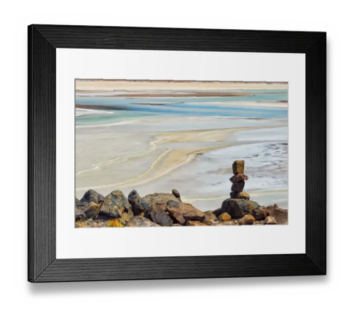 Framed Print : Laguna Salar de Talar with rock pile, San Pedro de Atacama, Antofagasta Region, Chile Framed Print : Laguna Salar de Talar with rock pile, San Pedro de Atacama, Antofagasta Region, Chile