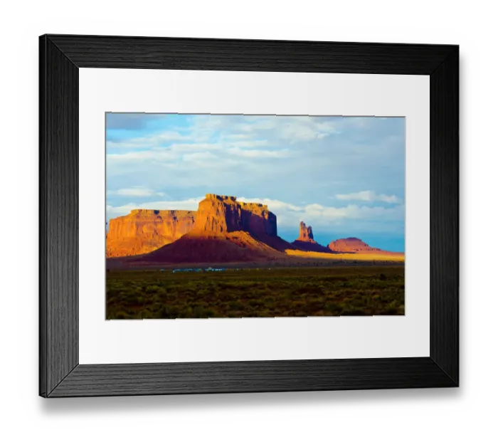 Framed Print : USA, Arizona-Utah border. Monument Valley, Sentinel Mesa and Castle Rock