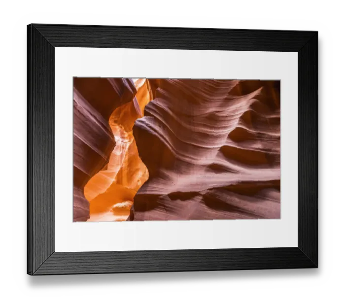 Framed Print : Slickrock formations in upper Antelope Canyon, Navajo Indian Reservation, Arizona, USA