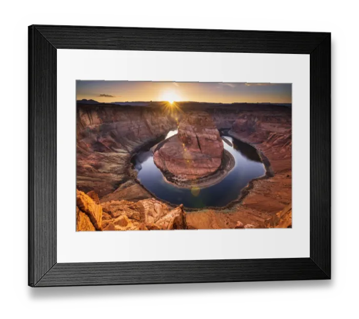 Framed Print : Sunset over Horseshoe Bend and the Colorado River, Glen Canyon National Recreation Area Framed Print : Sunset over Horseshoe Bend and the Colorado River, Glen Canyon National Recreation Area