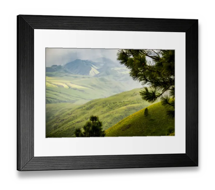 Framed Print : USA, Idaho. Columbia River, view south from White Bird Mountain down to agricultural